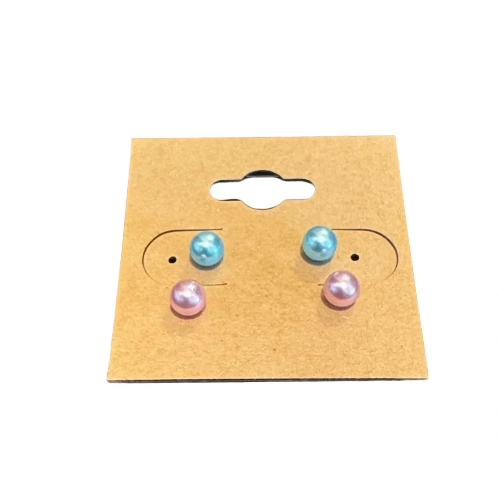 2/$10 Pastel Blue and Pink Lightweight Pearl Kids Earrings NWOT